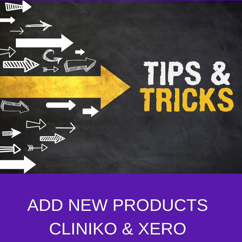 Adding Products in Cliniko + Xero
